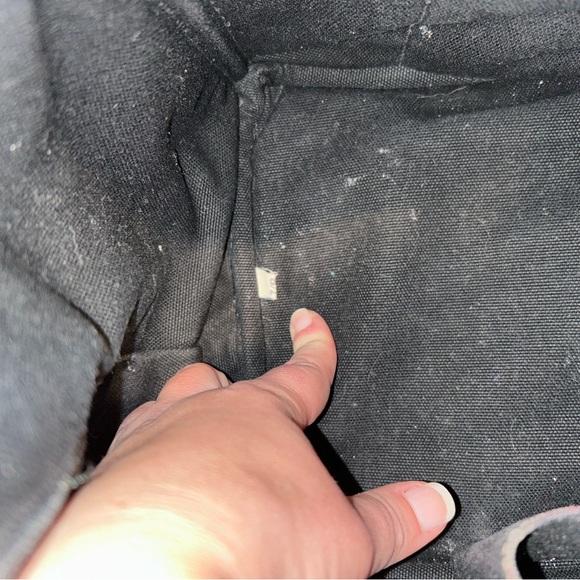 PRADA Canapa Canvas Tote Bag Black - Picture 7 of 14